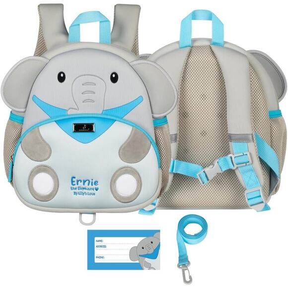 BabbleRoo Toddler Backpack Light & Comfortable Neoprene for Ages 1-3 Elephant - Picture 1 of 6